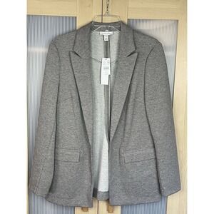 Topshop Gray Open Front Blazer Sz 6 Preppy Travel Party Office Casual Jacket‎